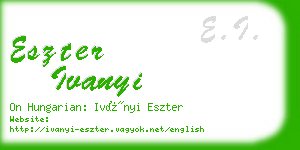 eszter ivanyi business card